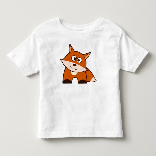 Lycklig rävsmåbarnT-tröja 2T Tee Shirt (Framsida)