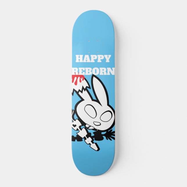 Lycklig Reborn Bunny Kärlek Strawberry Sylt Mini Skateboard Bräda 18,5 Cm (Framsida)