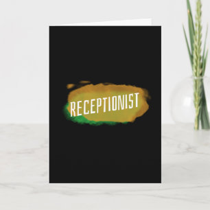 Lycklig Receptionist Day Administration profession Kort