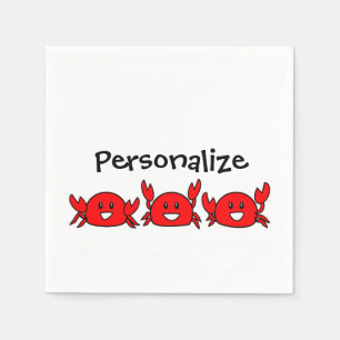 Lycklig Red Crabs Pappersservett