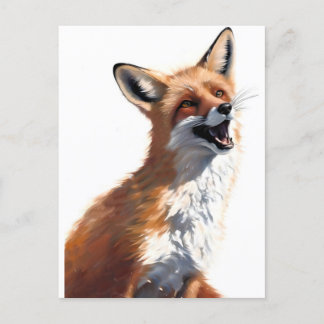 Lycklig Red Fox OWN Vild Vixen Vykort