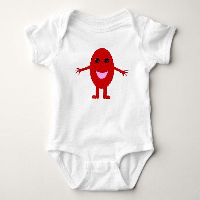 Lycklig Red Grape Baby Clothing T Shirt (Framsida)