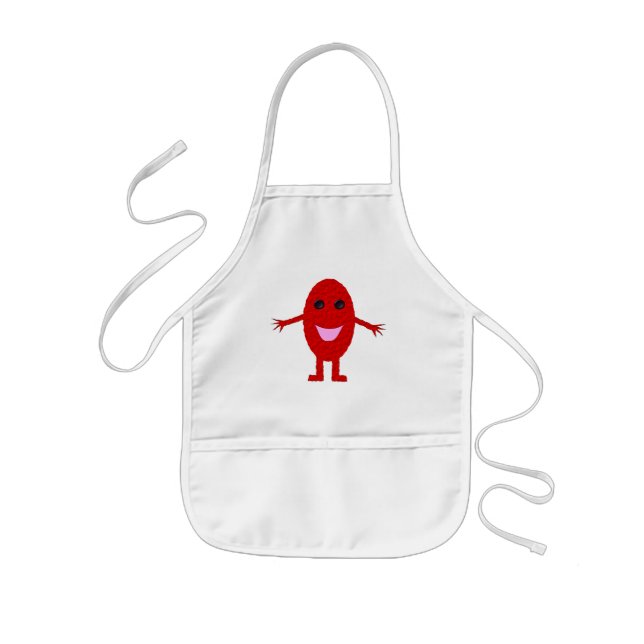 Lycklig Red Grape Kids Cooking Apron Barnförkläde (Framsidan)
