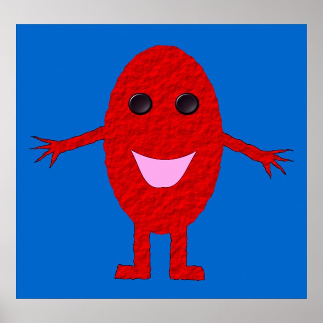 Lycklig Red Grape Poster (Framsidan)