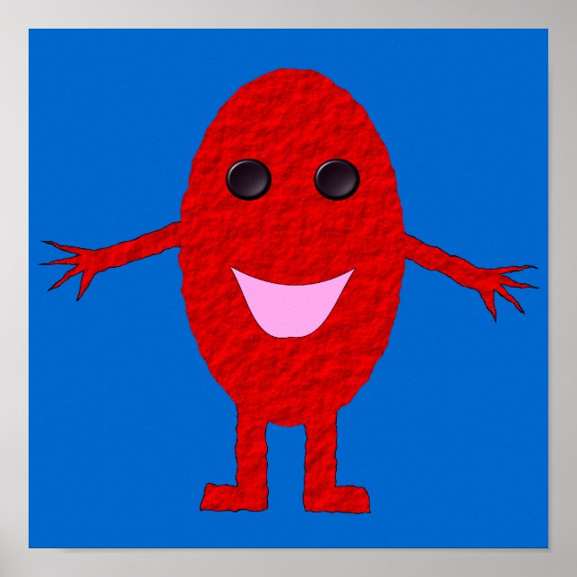 Lycklig Red Grape Poster (Framsidan)