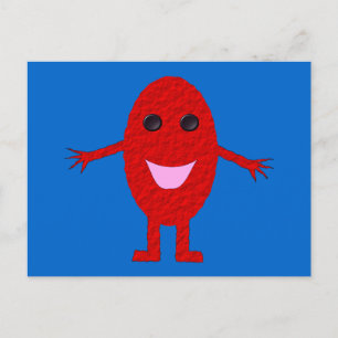 Lycklig Red Graph-vykort Vykort