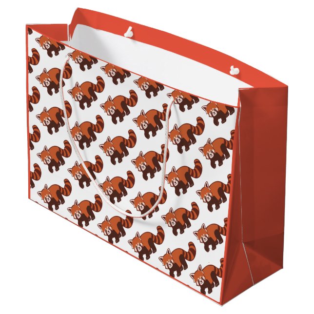 Lycklig Red panda Gift Bag (Baksidan Vinklad)