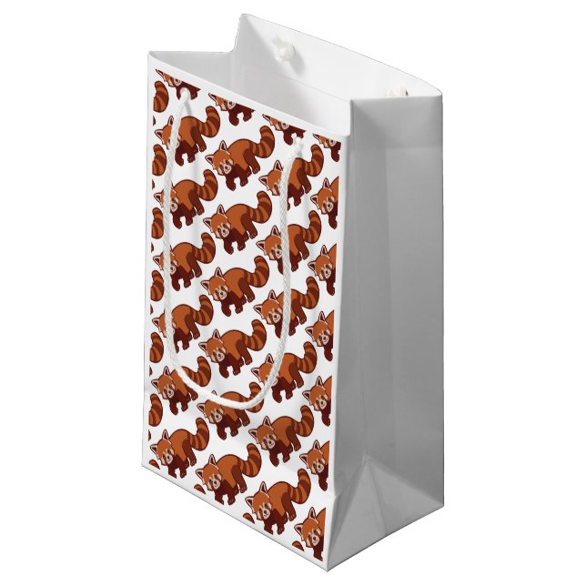 Lycklig Red panda Small Gift Bag (Framsidan Vinklad)