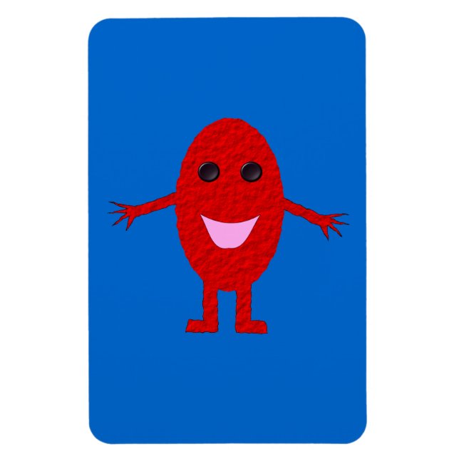 Lycklig Red Premium Magnet (Vertikal)