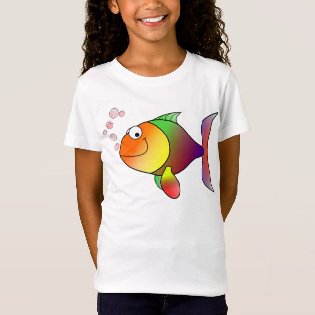 Lycklig regnbågefisk tee (Framsida)