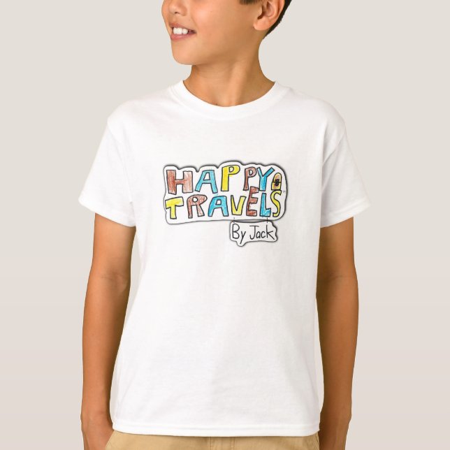 Lycklig resor t shirt (Framsida)