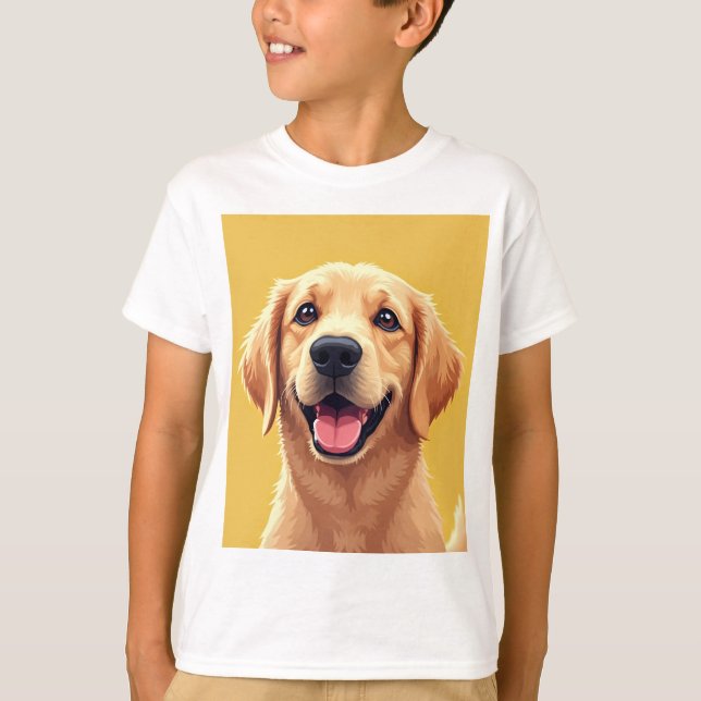 Lycklig Retriever Kids' T-Shirt (Framsida)