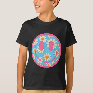 Lycklig Retro Daisy Smile Ansikte Preppy Aesthetic T Shirt