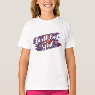 Lycklig Retro Flowers 70 Daisy Cute Birthday Girl T Shirt