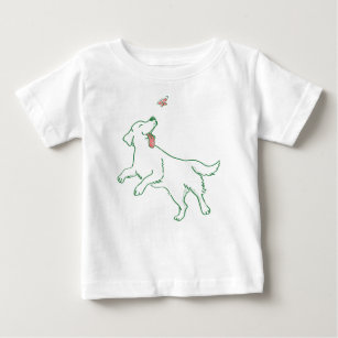 Lycklig Retro Funny Fånig Golden Retriever Hund T Shirt