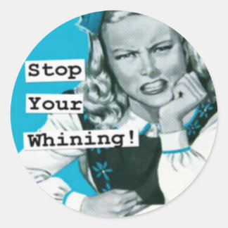 Lycklig Retro Housefru Stickers 7 Runt Klistermärke