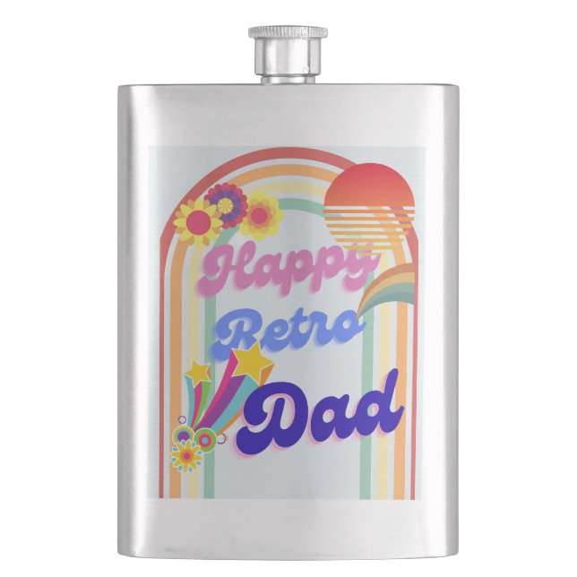 Lycklig Retro Pappa Fickplunta (Framsidan)