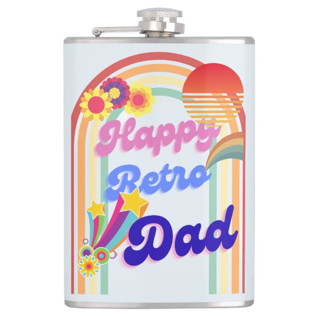 Lycklig Retro Pappa Fickplunta (Framsidan)