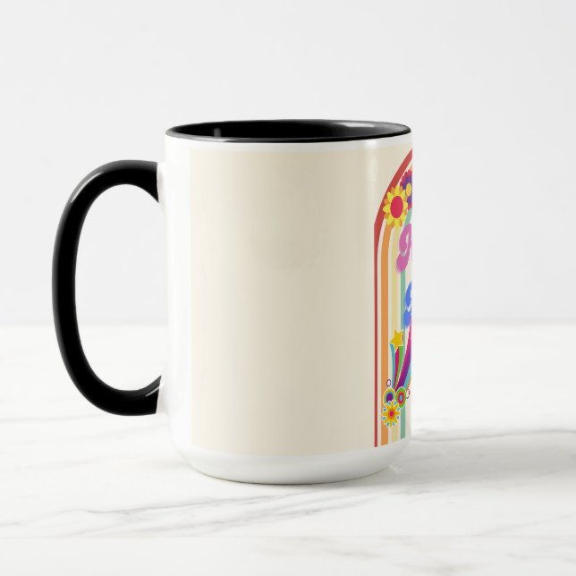 Lycklig Retro Pappa Mugg (Vänster)