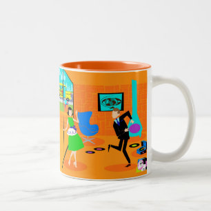 Lycklig Retro Parents Mugg