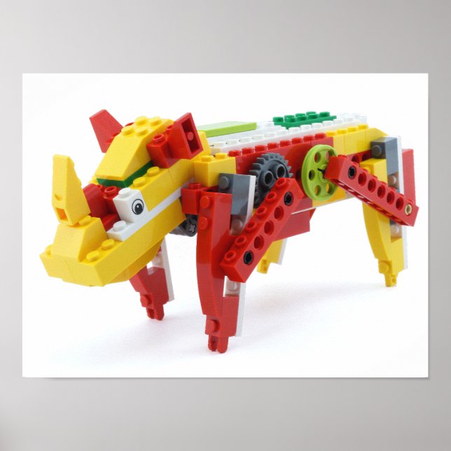 Lycklig Rhino Poster (Framsidan)