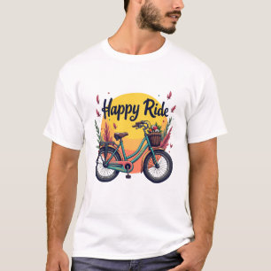 lycklig Ride - Vintage Bicycle Art T Shirt