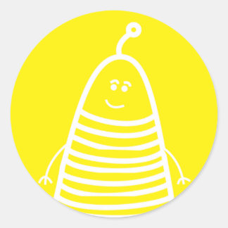 Lycklig Robot-känslodekalen! Runt Klistermärke