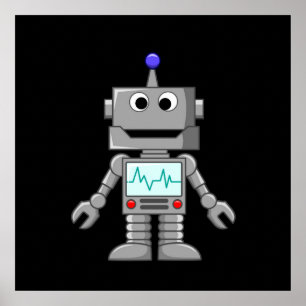 Lycklig Robot Poster