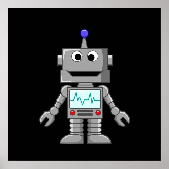 Lycklig Robot Poster (Framsidan)