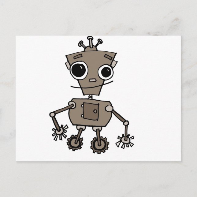 Lycklig Robot Vykort (Framsida)