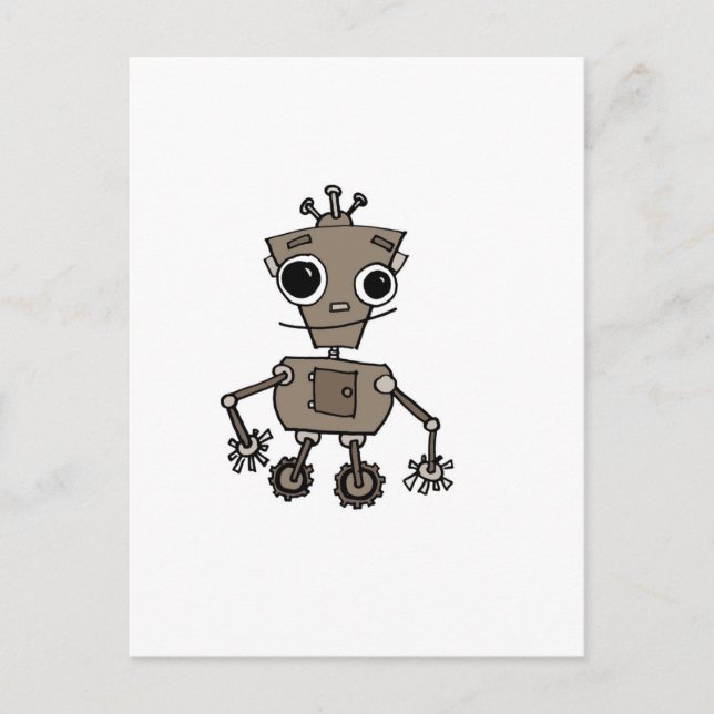 Lycklig Robot Vykort (Framsida)