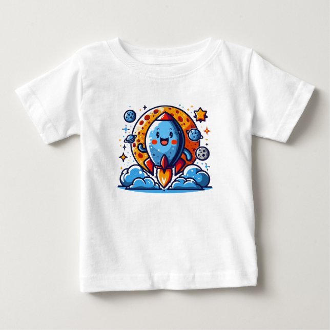 Lycklig Rocket Äventyr T Shirt (Framsida)