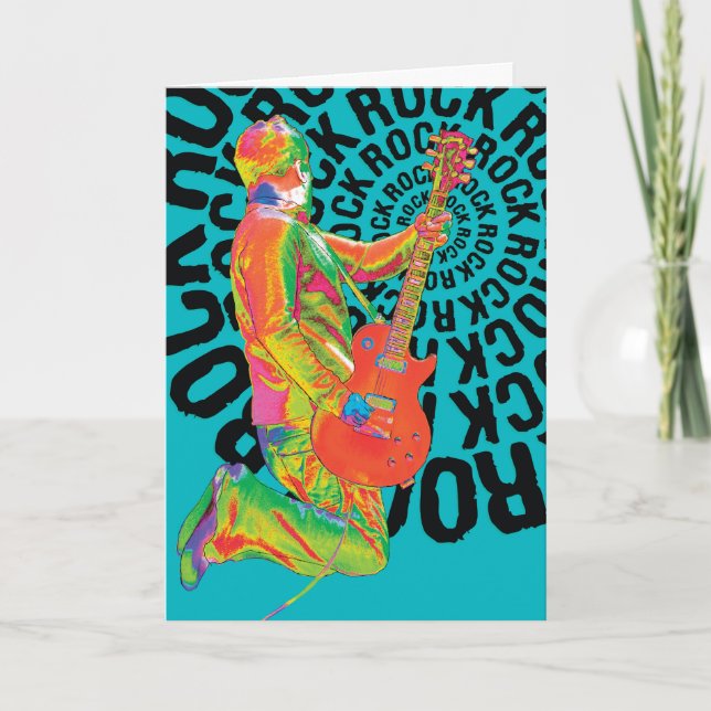 Lycklig Rockin födelsedag! Kort (Framsida)