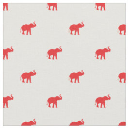 Lycklig röd elefant tyg