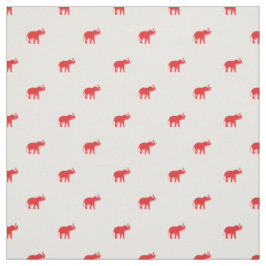 Lycklig röd elefant tyg