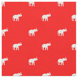 Lycklig röd elefant tyg