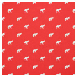 Lycklig röd elefant tyg