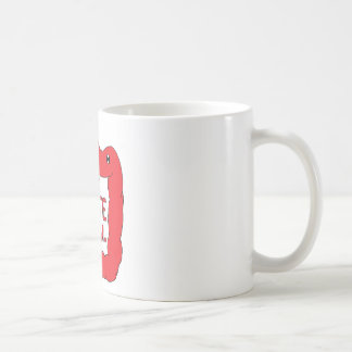 Lycklig röd kolonmugg kaffemugg