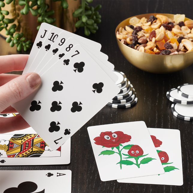Lycklig Röd ros Casinokort (Skapare uppladdad)