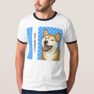 Lycklig röd Shiba Inu japansk hund Tee