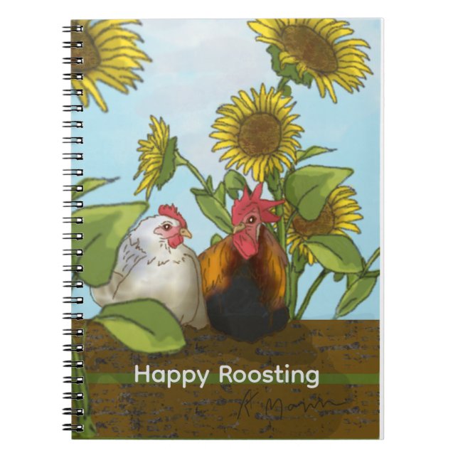 Lycklig Roosting Journal Anteckningsbok (Framsidan)