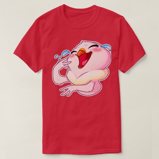 Lycklig rosa-duva tecknad t shirt (Design framsida)