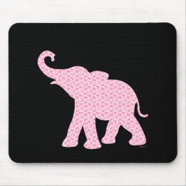 Lycklig Rosa Elephant-Art Mönster Cute Musmatta