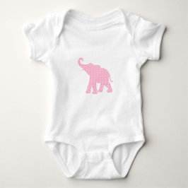 Lycklig Rosa Elephant-Art Mönster Cute T Shirt