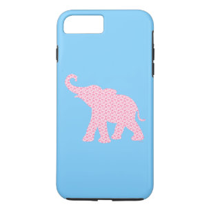 Lycklig Rosa Elephant Art Mönster Unik cute