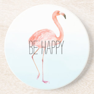 Lycklig Rosa Flamingo Underlägg