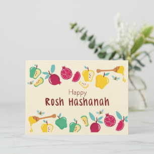 Lycklig Rosh Hashanah Honung & Apple  Inbjudningar