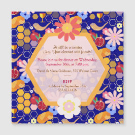 Lycklig Rosh Hashanah Jewish New Year Blommigt Mag