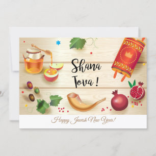 Lycklig Rosh Hashanah judisk nyår Hälsning Kort