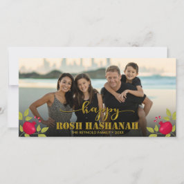 Lycklig Rosh Hashanah Luxury Guld Script Photo